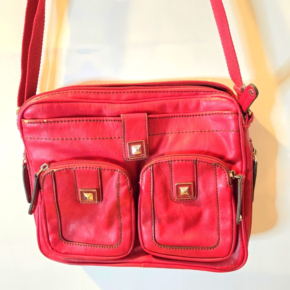 Tyler Rodan Red Hobo Bag/Purse, Shoulder Strap